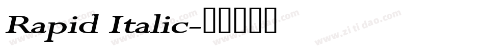 Rapid Italic字体转换